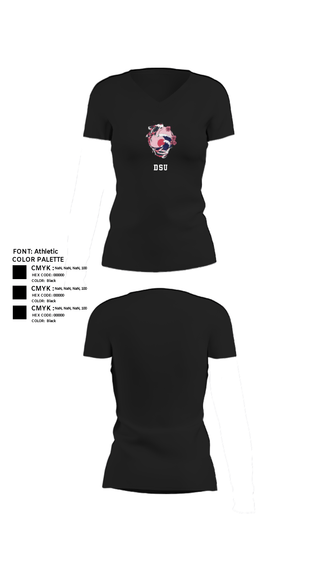 Women's Short Sleeve Vneck Shirt, DSU, Marines, Teamtime, Team time, sublimation, custom sports apparel, team uniforms, spirit wear, spiritwear, sports uniforms, custom shirts, team store, custom team store, fundraiser sports, apparel fundraiser