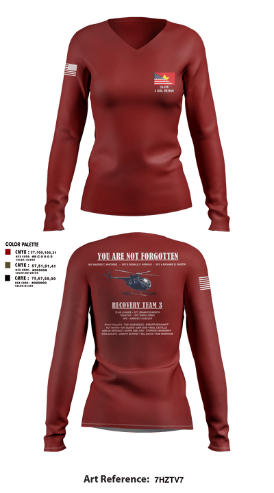 III MIG 21308092 Women's Long Sleeve V-neck Shirt - 1