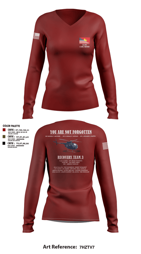 Womens Long Sleeve Vneck Shirt, III MIGDPAA, Marines, Teamtime, Team time, sublimation, custom sports apparel, team uniforms, spirit wear, spiritwear, sports uniforms, custom shirts, team store, custom team store, fundraiser sports, apparel fundraiser