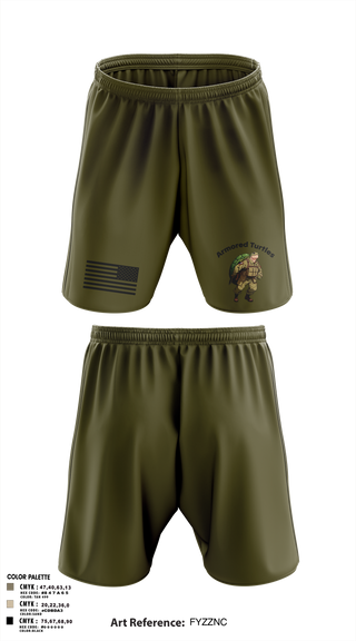 Athletic Shorts With Pockets, Armored Turtles, National Guard, Teamtime, Team time, sublimation, custom sports apparel, team uniforms, spirit wear, spiritwear, sports uniforms, custom shirts, team store, custom team store, fundraiser sports, apparel fundraiser