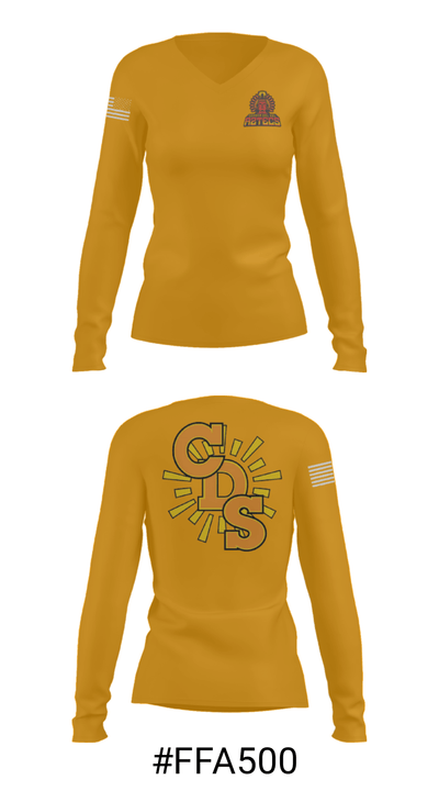 Corona Del Sol High School Tennis 5181555 Women's Long Sleeve V-neck Shirt - 20