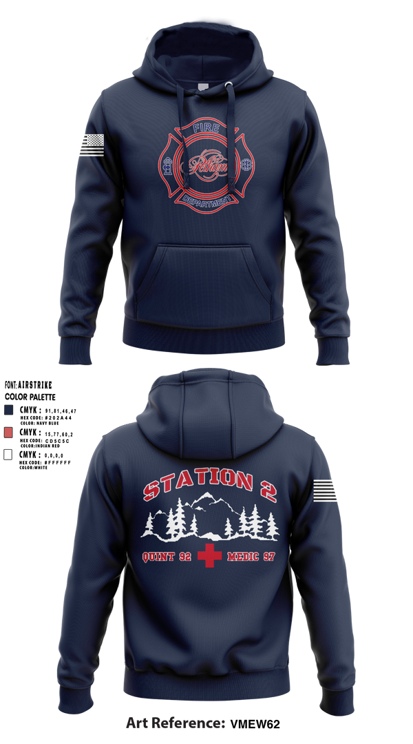 Hoodie, Station 2, Fire Department, Teamtime, Team time, sublimation, custom sports apparel, team uniforms, spirit wear, spiritwear, sports uniforms, custom shirts, team store, custom team store, fundraiser sports, apparel fundraiser