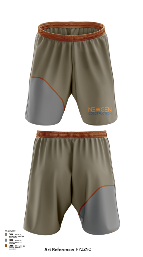 Athletic Shorts With Pockets, Newgen Constrction, , Teamtime, Team time, sublimation, custom sports apparel, team uniforms, spirit wear, spiritwear, sports uniforms, custom shirts, team store, custom team store, fundraiser sports, apparel fundraiser