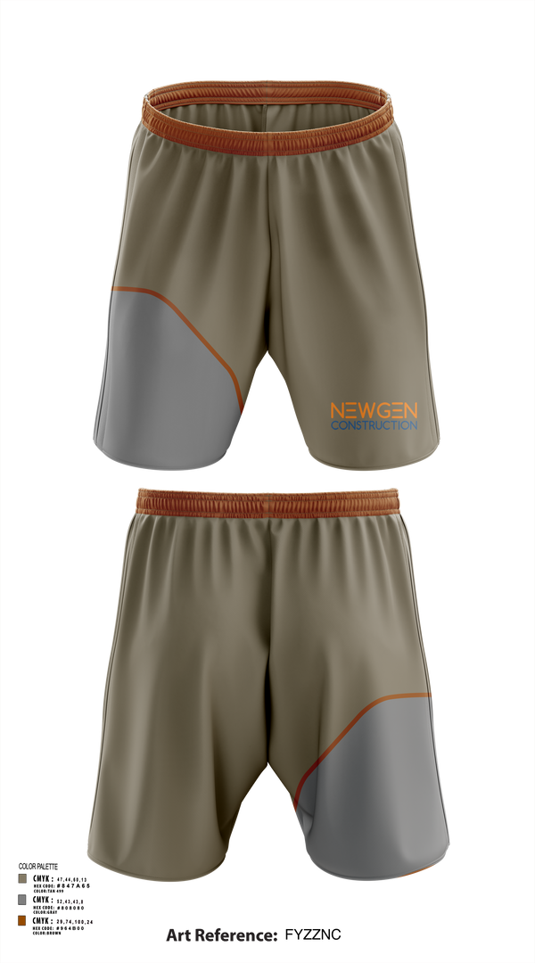 Athletic Shorts With Pockets, Newgen Constrction, , Teamtime, Team time, sublimation, custom sports apparel, team uniforms, spirit wear, spiritwear, sports uniforms, custom shirts, team store, custom team store, fundraiser sports, apparel fundraiser