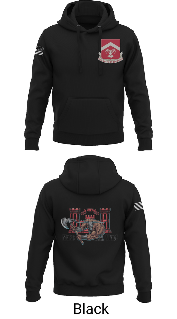 Hoodie, 937th CEC-A, 40th BEB, Army, Teamtime, Team time, sublimation, custom sports apparel, team uniforms, spirit wear, spiritwear, sports uniforms, custom shirts, team store, custom team store, fundraiser sports, apparel fundraiser