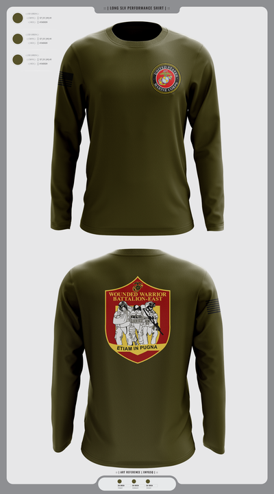 Wounded warrior battalion east 34765562 Long Sleeve Performance Shirt 1