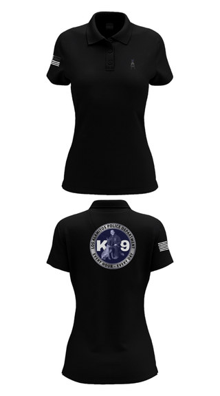 Women's Short Sleeve Performance Polo, Los Alamitos Police K9, Police, Teamtime, Team time, sublimation, custom sports apparel, team uniforms, spirit wear, spiritwear, sports uniforms, custom shirts, team store, custom team store, fundraiser sports, apparel fundraiser