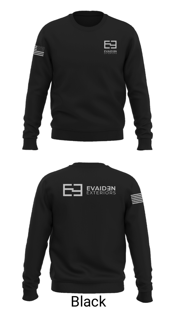 Crew Neck Sweatshirt, EVAIDEN EXTERIORS, LLC, , Teamtime, Team time, sublimation, custom sports apparel, team uniforms, spirit wear, spiritwear, sports uniforms, custom shirts, team store, custom team store, fundraiser sports, apparel fundraiser