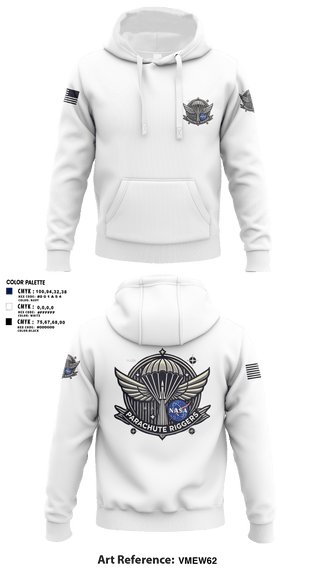 Hoodie, NASA PARACHUTE RIGGERS, , Teamtime, Team time, sublimation, custom sports apparel, team uniforms, spirit wear, spiritwear, sports uniforms, custom shirts, team store, custom team store, fundraiser sports, apparel fundraiser