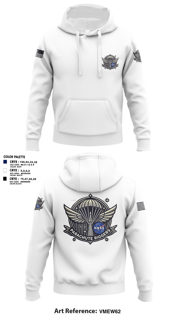 Hoodie, NASA PARACHUTE RIGGERS, , Teamtime, Team time, sublimation, custom sports apparel, team uniforms, spirit wear, spiritwear, sports uniforms, custom shirts, team store, custom team store, fundraiser sports, apparel fundraiser