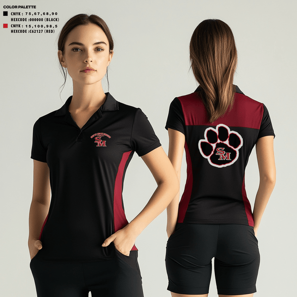 Womens Short Sleeve Vneck Shirt, South Meck Girls Golf, Golf, Teamtime, Team time, sublimation, custom sports apparel, team uniforms, spirit wear, spiritwear, sports uniforms, custom shirts, team store, custom team store, fundraiser sports, apparel fundraiser