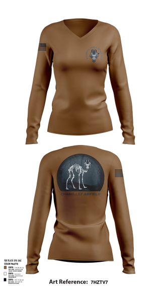 Womens Long Sleeve Vneck Shirt, 1-112 INF Assassins, , Teamtime, Team time, sublimation, custom sports apparel, team uniforms, spirit wear, spiritwear, sports uniforms, custom shirts, team store, custom team store, fundraiser sports, apparel fundraiser