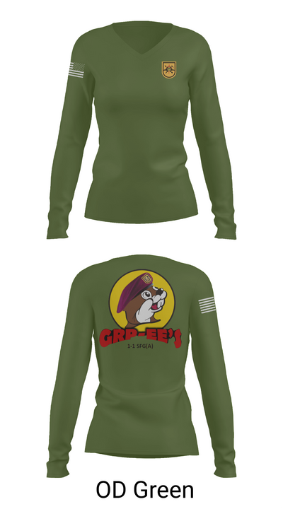 1-1 SFG(A), S-3 84488756 Women's Long Sleeve V-neck Shirt - 57