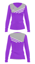Hiroshi Miyamura High School Track and Field 73163312 Women's Long Sleeve V-neck Shirt - 28
