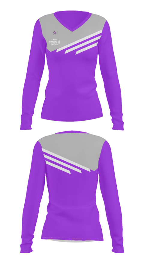 Women's Long Sleeve Vneck Shirt, Hiroshi Miyamura High School Track and Field, Track & Field, Teamtime, Team time, sublimation, custom sports apparel, team uniforms, spirit wear, spiritwear, sports uniforms, custom shirts, team store, custom team store, fundraiser sports, apparel fundraiser
