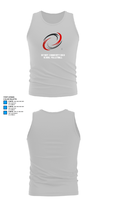 Detroit Community High School Volleyball 51929282 Tank Top - 13