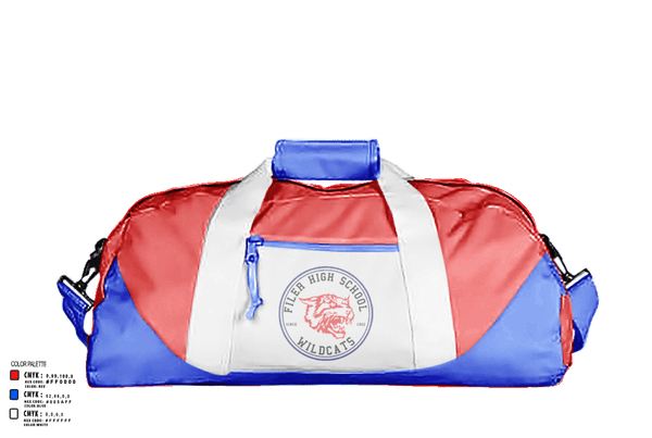 Duffle Bag, Filer High School Soccer, Men's Soccer, Teamtime, Team time, sublimation, custom sports apparel, team uniforms, spirit wear, spiritwear, sports uniforms, custom shirts, team store, custom team store, fundraiser sports, apparel fundraiser