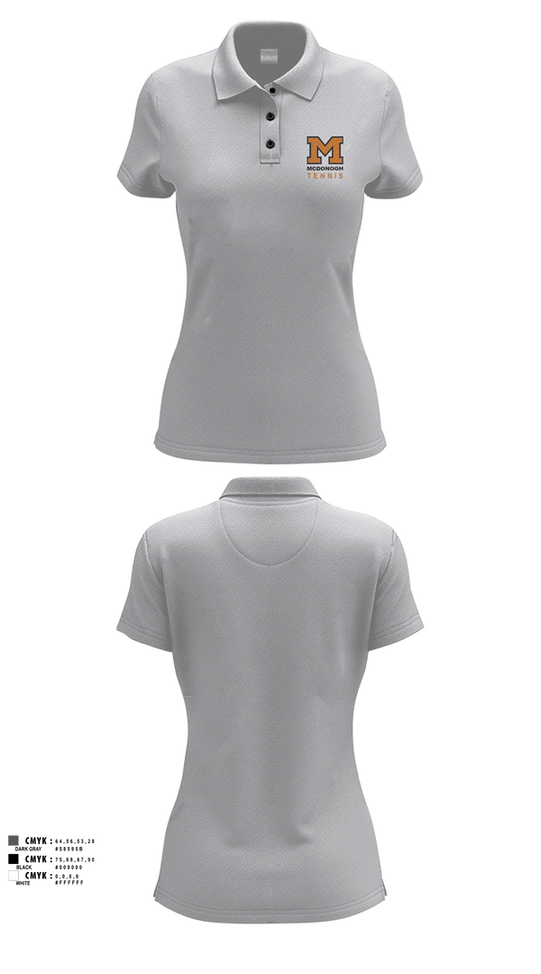 Womens Short Sleeve Performance Polo, Girls Tennis McDonogh School, Tennis, Teamtime, Team time, sublimation, custom sports apparel, team uniforms, spirit wear, spiritwear, sports uniforms, custom shirts, team store, custom team store, fundraiser sports, apparel fundraiser