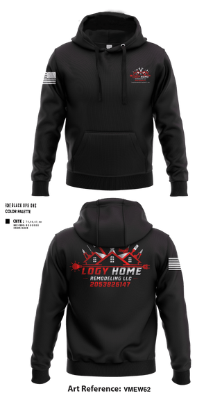Hoodie, Logy home construction & renovation LLC, , Teamtime, Team time, sublimation, custom sports apparel, team uniforms, spirit wear, spiritwear, sports uniforms, custom shirts, team store, custom team store, fundraiser sports, apparel fundraiser