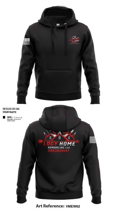 Logy home construction & renovation LLC 22235711 Hoodie - 28