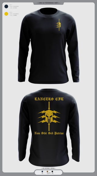 Long Sleeve Performance Shirt, LANCERS ACFL, Navy, Teamtime, Team time, sublimation, custom sports apparel, team uniforms, spirit wear, spiritwear, sports uniforms, custom shirts, team store, custom team store, fundraiser sports, apparel fundraiser