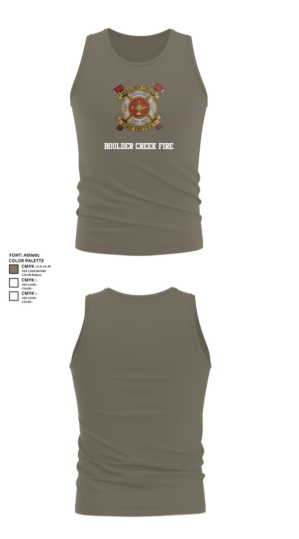 Tank Top, Boulder creek fire, , Teamtime, Team time, sublimation, custom sports apparel, team uniforms, spirit wear, spiritwear, sports uniforms, custom shirts, team store, custom team store, fundraiser sports, apparel fundraiser