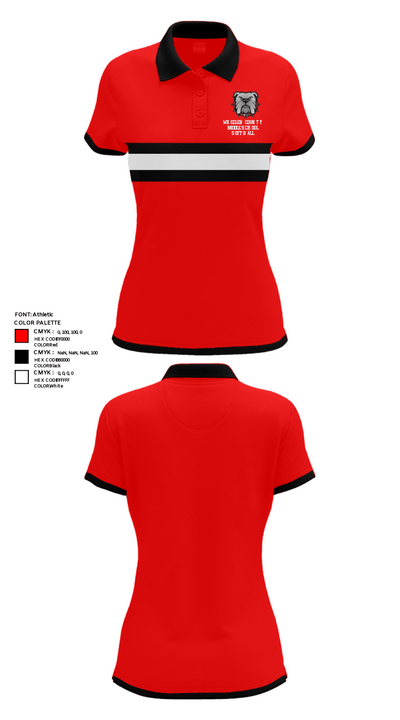 Wheeler County Middle School Softball 81804266 Short Sleeve Performance Polo - 35