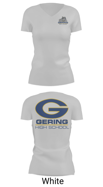 Gering High School Golf 72370370 Women's Short Sleeve V-neck Shirt - 19