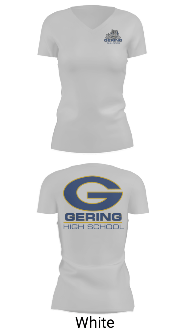 Womens Short Sleeve Vneck Shirt, Gering High School Golf, Golf, Teamtime, Team time, sublimation, custom sports apparel, team uniforms, spirit wear, spiritwear, sports uniforms, custom shirts, team store, custom team store, fundraiser sports, apparel fundraiser