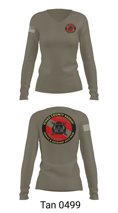 Otero County Sheriff 37164505 Women's Long Sleeve V-neck Shirt - 72
