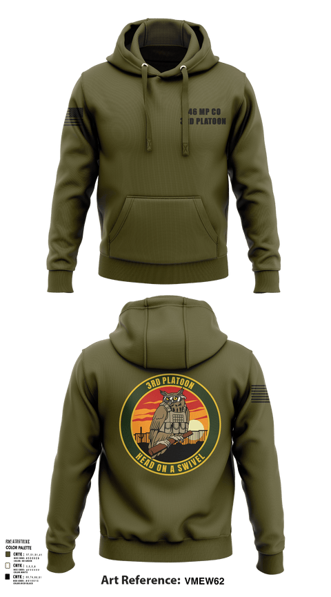 Hoodie, 346 MP CO 3rd Platoon, Army, Teamtime, Team time, sublimation, custom sports apparel, team uniforms, spirit wear, spiritwear, sports uniforms, custom shirts, team store, custom team store, fundraiser sports, apparel fundraiser