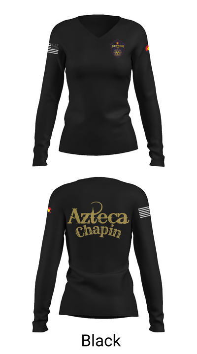 Azteca FC 18837514 Women's Long Sleeve V-neck Shirt - 34