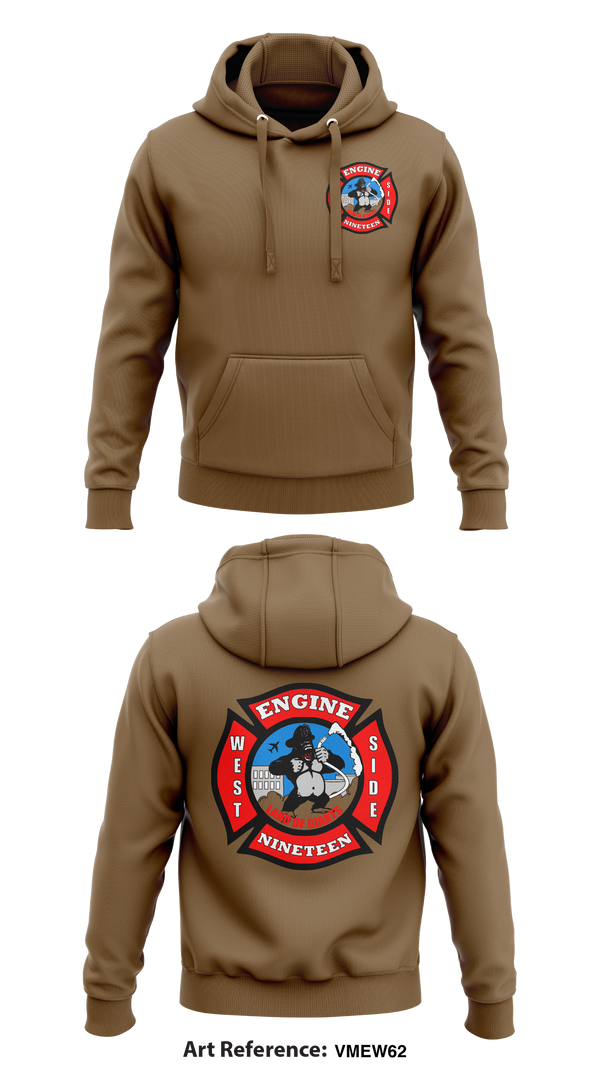 Hoodie, Station 19, Fire Department, Teamtime, Team time, sublimation, custom sports apparel, team uniforms, spirit wear, spiritwear, sports uniforms, custom shirts, team store, custom team store, fundraiser sports, apparel fundraiser