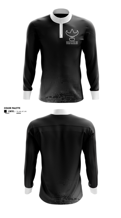 Ross custume food trailers 22341520 Quarter Zip Jacket - 1