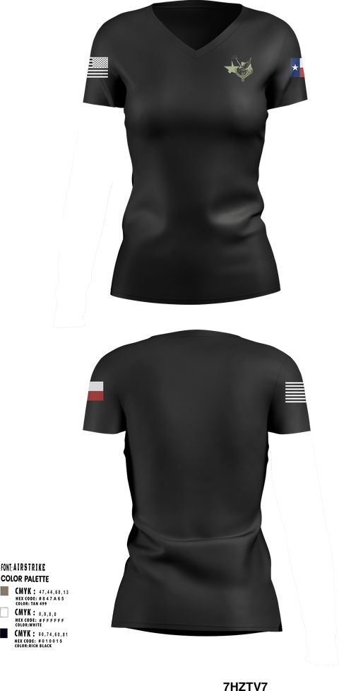 Womens Short Sleeve Vneck Shirt, Texas Rangers Special Operations Group, , Teamtime, Team time, sublimation, custom sports apparel, team uniforms, spirit wear, spiritwear, sports uniforms, custom shirts, team store, custom team store, fundraiser sports, apparel fundraiser