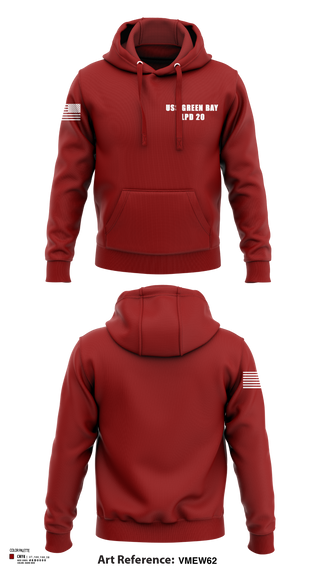 Hoodie, USS GREEN BAY LPD 20, Navy, Teamtime, Team time, sublimation, custom sports apparel, team uniforms, spirit wear, spiritwear, sports uniforms, custom shirts, team store, custom team store, fundraiser sports, apparel fundraiser