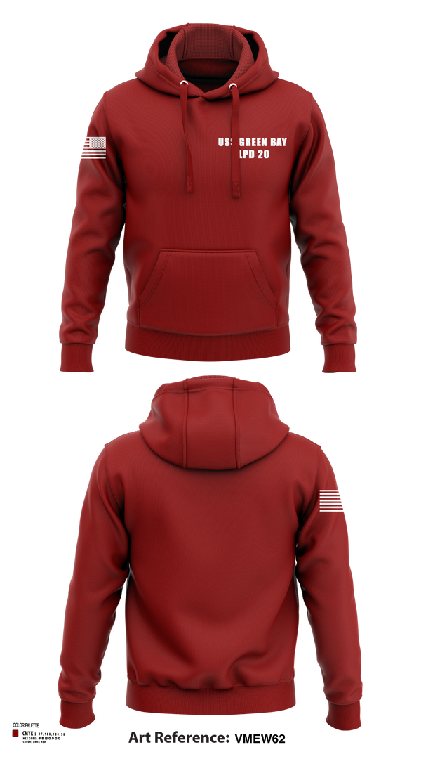 Hoodie, USS GREEN BAY LPD 20, Navy, Teamtime, Team time, sublimation, custom sports apparel, team uniforms, spirit wear, spiritwear, sports uniforms, custom shirts, team store, custom team store, fundraiser sports, apparel fundraiser