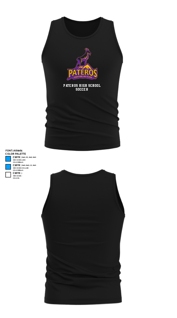 Tank Top, Pateros High School Soccer, Women's Soccer, Teamtime, Team time, sublimation, custom sports apparel, team uniforms, spirit wear, spiritwear, sports uniforms, custom shirts, team store, custom team store, fundraiser sports, apparel fundraiser