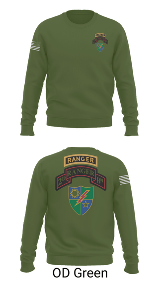 Crew Neck Sweatshirt, 2nd Battalion 75th Ranger Regiment, , Teamtime, Team time, sublimation, custom sports apparel, team uniforms, spirit wear, spiritwear, sports uniforms, custom shirts, team store, custom team store, fundraiser sports, apparel fundraiser