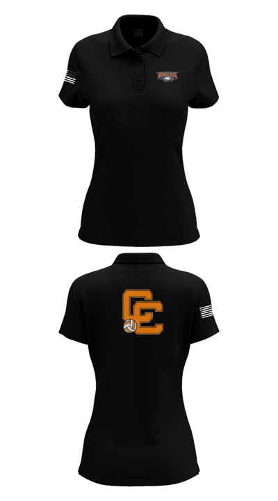Clarke County High School Volleyball 53298744 Women's Short Sleeve Performance Polo  - 36