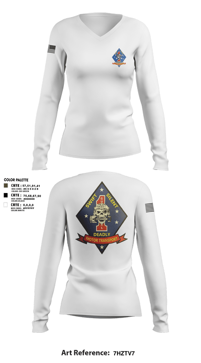 1st Recon 56850190 Women's Long Sleeve V-neck Shirt - 2