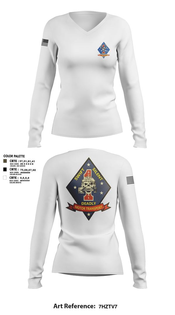 Womens Long Sleeve Vneck Shirt, 1st Recon1st Recon, , Teamtime, Team time, sublimation, custom sports apparel, team uniforms, spirit wear, spiritwear, sports uniforms, custom shirts, team store, custom team store, fundraiser sports, apparel fundraiser