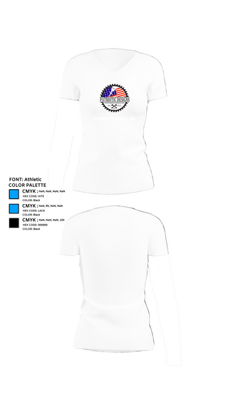 Womens Short Sleeve Vneck Shirt, Patriotic Designs & CNC, , Teamtime, Team time, sublimation, custom sports apparel, team uniforms, spirit wear, spiritwear, sports uniforms, custom shirts, team store, custom team store, fundraiser sports, apparel fundraiser