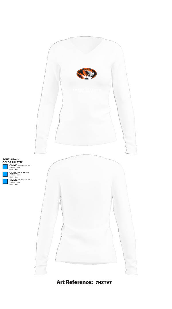 Womens Long Sleeve Vneck Shirt, Republic R-III High School Cross Country, Cross Country, Teamtime, Team time, sublimation, custom sports apparel, team uniforms, spirit wear, spiritwear, sports uniforms, custom shirts, team store, custom team store, fundraiser sports, apparel fundraiser