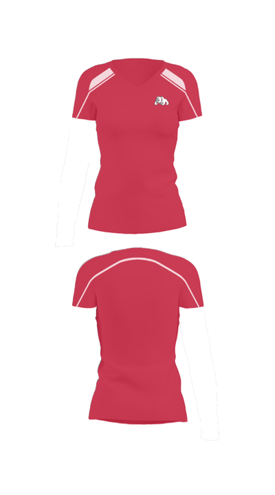 Holmes Community College Softball 62235398 Women's Short Sleeve V-neck Shirt - 33
