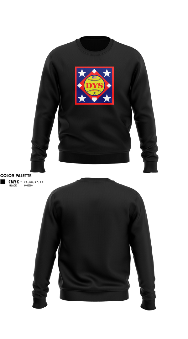 Crew Neck Sweatshirt, Diamond Youth Softball, Softball, Teamtime, Team time, sublimation, custom sports apparel, team uniforms, spirit wear, spiritwear, sports uniforms, custom shirts, team store, custom team store, fundraiser sports, apparel fundraiser
