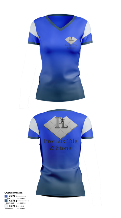 Pro-Lux Tile & Stone Women's Short Sleeve V-neck Shirt - 1