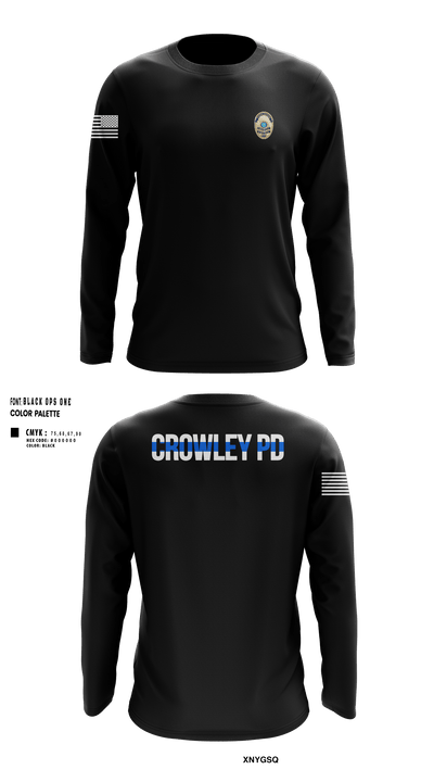 Crowley Police Department 8097883 Long Sleeve Performance Shirt 288