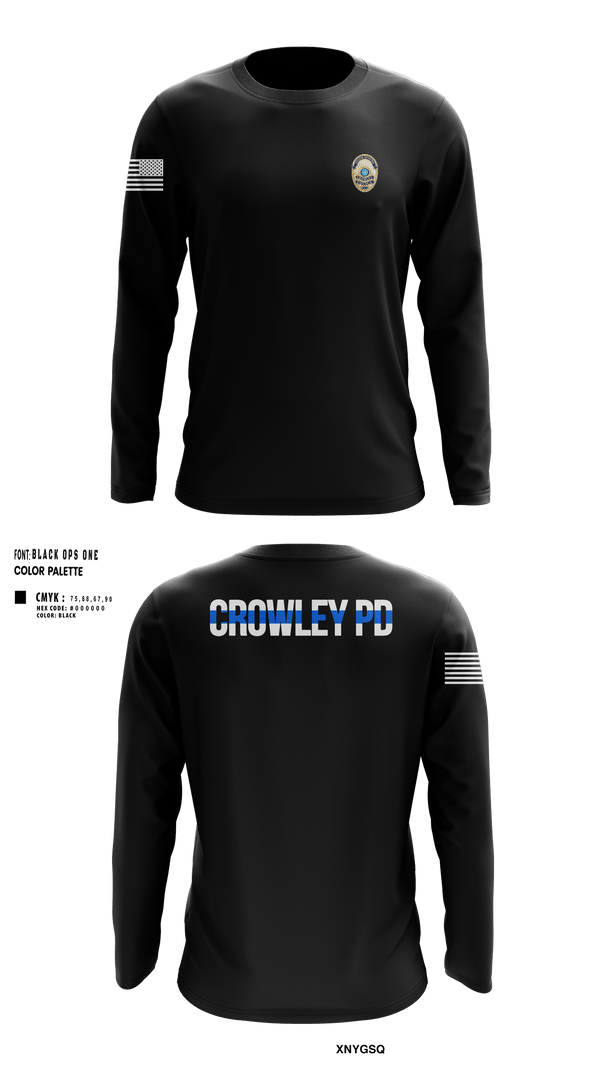 Long Sleeve Performance Shirt, Crowley Police Department, , Teamtime, Team time, sublimation, custom sports apparel, team uniforms, spirit wear, spiritwear, sports uniforms, custom shirts, team store, custom team store, fundraiser sports, apparel fundraiser