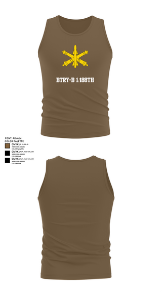 Tank Top, BTRY-B 1/188th, National Guard, Teamtime, Team time, sublimation, custom sports apparel, team uniforms, spirit wear, spiritwear, sports uniforms, custom shirts, team store, custom team store, fundraiser sports, apparel fundraiser